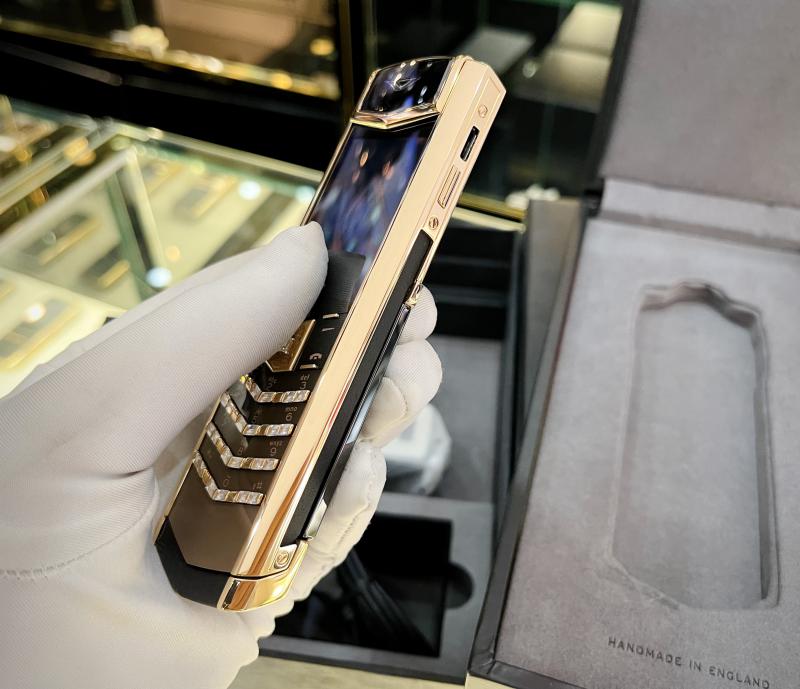 VERTU SIGNATURE S ROSE GOLD CERAMIC PH&Iacute;M KIM CƯƠNG DLC