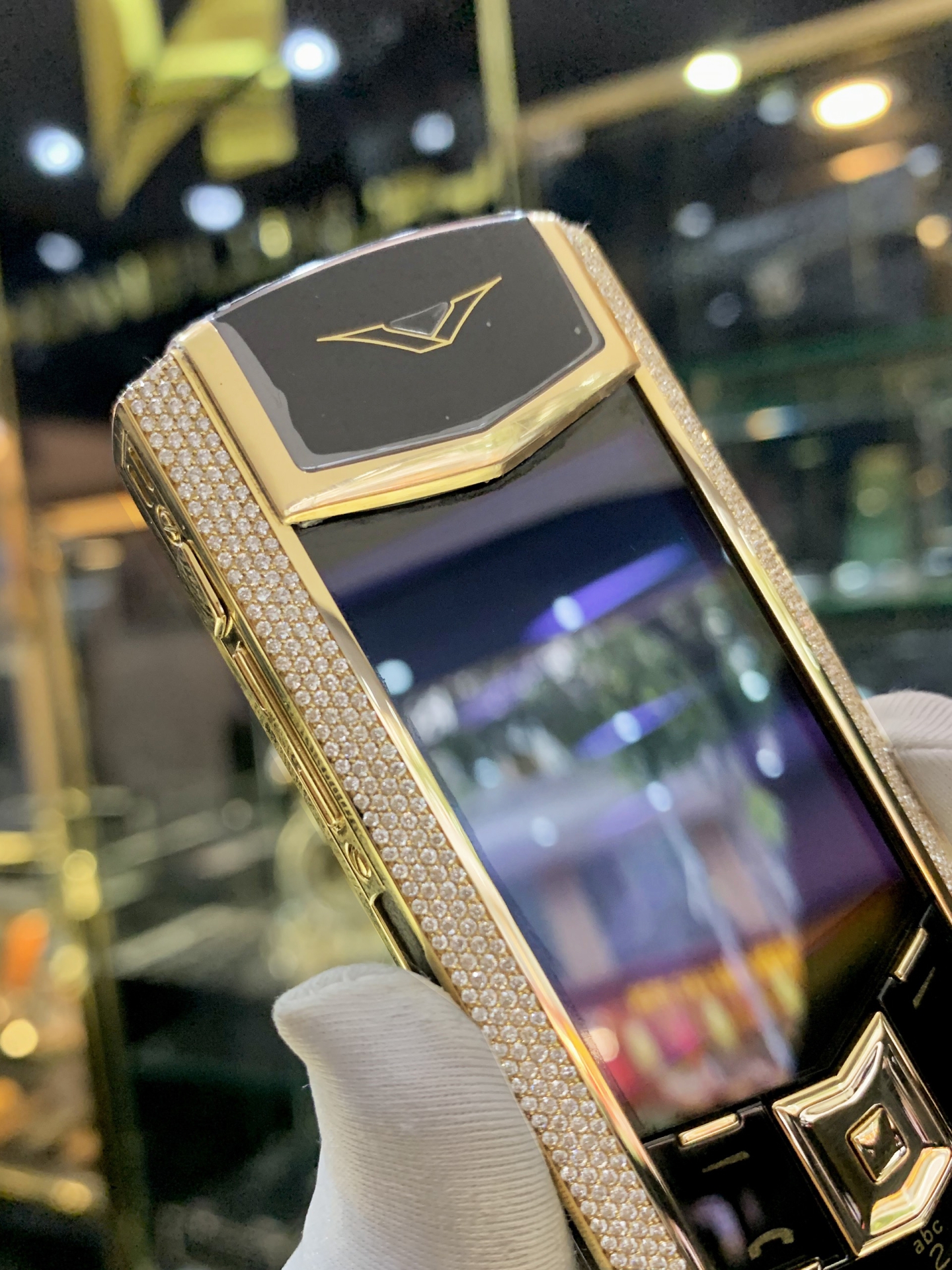VERTU SIGNATURE S YELLOW GOLD DIAMOND BAG KEYS