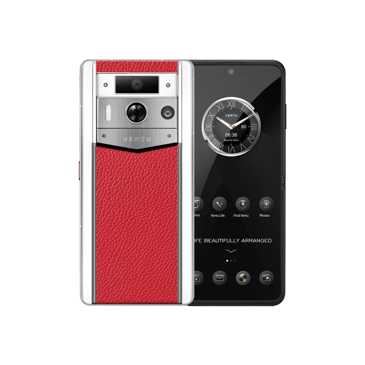 Metavertu 2 Max Screen White Calfskin Web3 AI Phone – Berry   