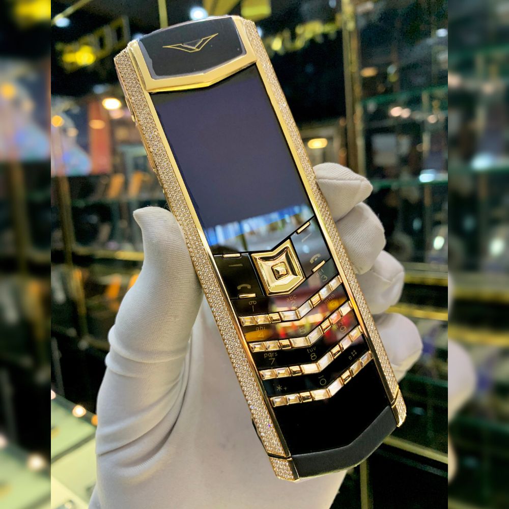 VERTU SIGNATURE S YELLOW GOLD DIAMOND BAG KEY