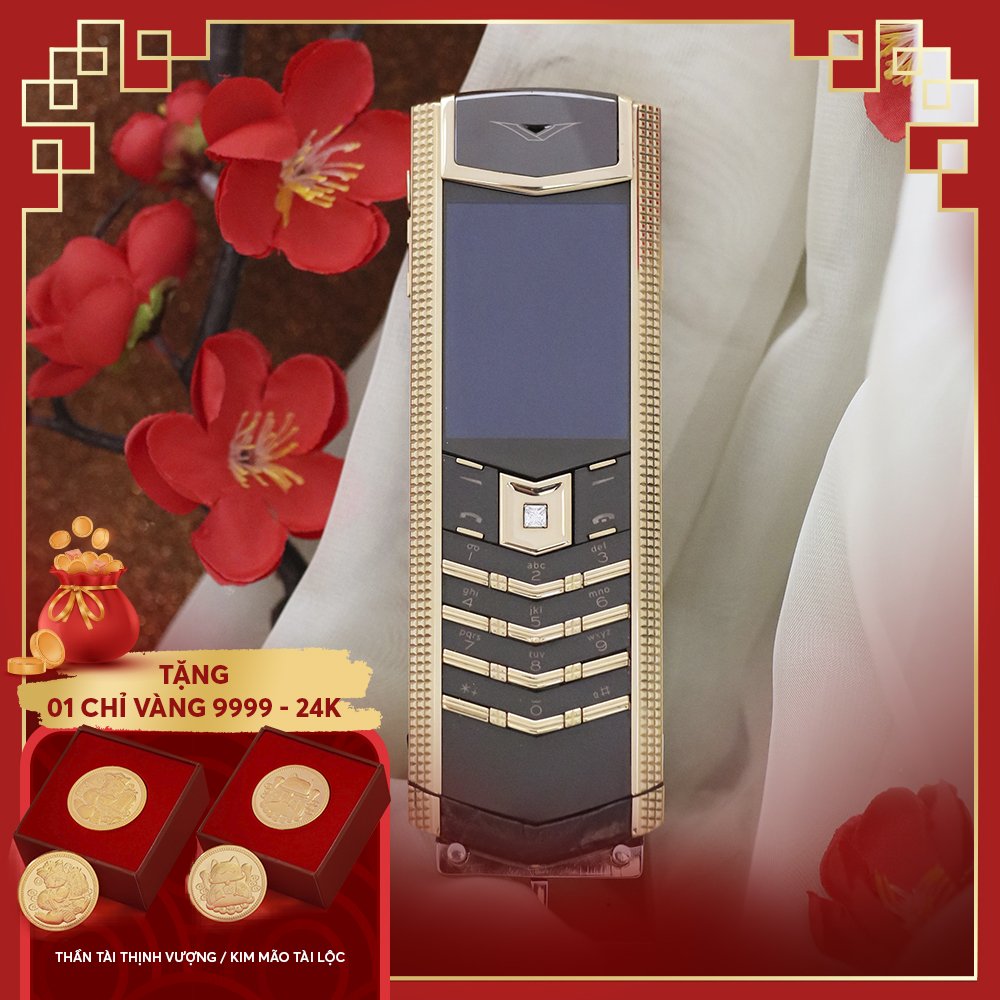 VERTU SIGNATURE S CLOUS DE PARIS GOLD CHOCOLATE 