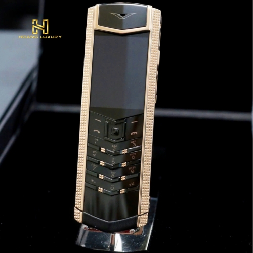 Signature S Clous De Paris Rose Gold