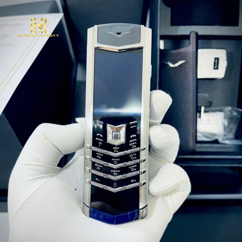 Vertu Signature S Steel Blue Aligator