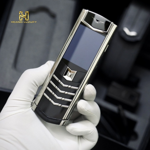 Signature S Black Alligator Stainless Steel