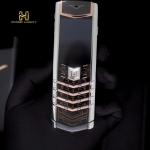 Signature S Thép Bóng Điểm Vàng Hồng