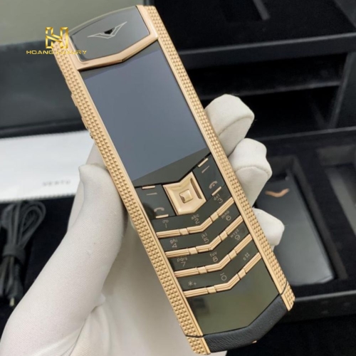 Signature S Clous De Paris Rose Gold Gốm Ceramic