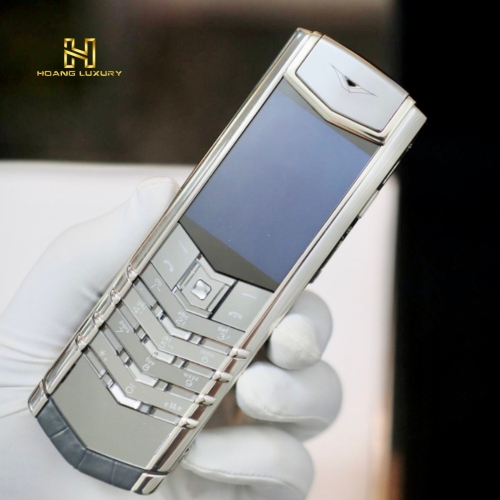 Vertu Signature S White Gold Alligator