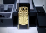 Lướt Full Set - METAVERTU 2 Generation Custom Golden Carved Floral Decoration with Alligator Black