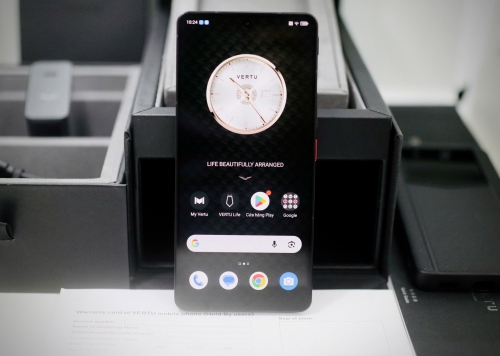 Lướt Full Set - METAVERTU 2 Generation Custom Golden Carved Floral Decoration with Alligator Black