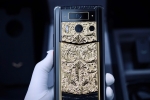 Lướt Full Set - METAVERTU 2 Generation Custom Golden Carved Floral Decoration with Alligator Black