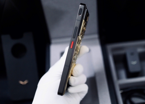 Lướt Full Set - METAVERTU 2 Generation Custom Golden Carved Floral Decoration with Alligator Black