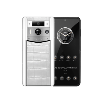 Metavertu 2 Max Screen White Alligator Skin Web3 AI Phone – White