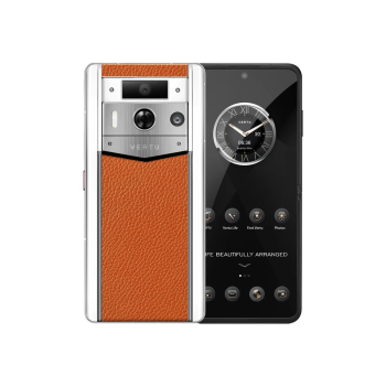 Metavertu 2 Max Screen White Calfskin Web3 AI Phone – Orange