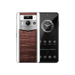 Metavertu 2 Max Screen White Alligator Skin Web3 AI Phone – Amber Brown