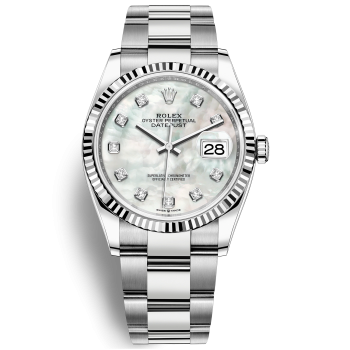 ROLEX DATEJUST 36 MẶT SỐ VỎ TRAI TRẮNG 126234