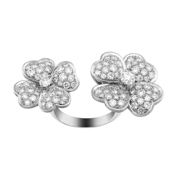 Nhẫn VCA hoa đôi vàng trắng