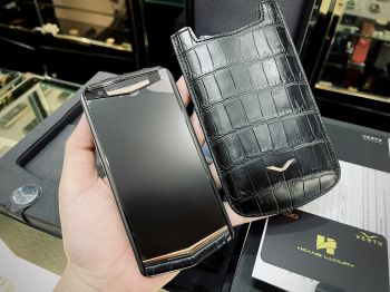 Aster P Black Alligator Gold Diamond New