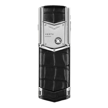 Signature S Black Alligator Skin Diamonds