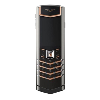 Signature S Thép Bóng Điểm Vàng Hồng