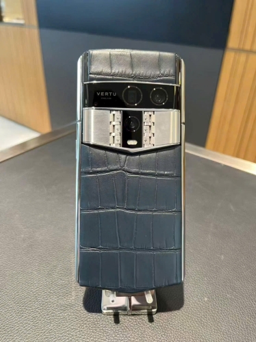Vertu Agent Q Silver Advanced Set Navy Blue Alli 1TB