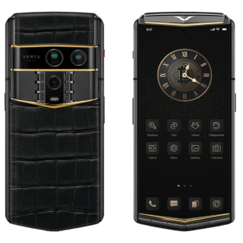 Vertu Agent Q Black Premium Set Single Gold Accent Iron Black Alli 1TB