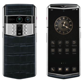 Vertu Agent Q Silver Advanced Set Navy Blue Alli 1TB