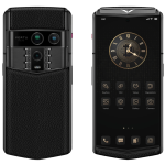 Vertu Agent Q Silver Calfskin Iron Black