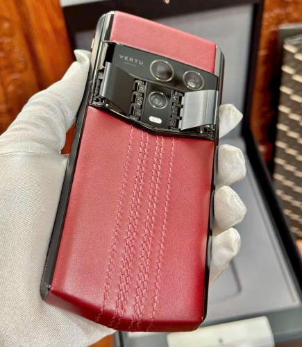 Vertu Agent Q-Black Regular Set-Wine Red Quilted Stitch Pure Wine Red Calf-1TB-HW