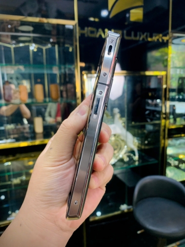 Vertu Agent Q Silver Regular Set Black Quilted Stitch (Pure Black) Calf 1TB