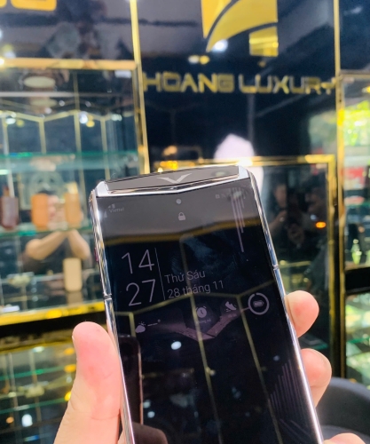 Vertu Agent Q Silver Regular Set Black Quilted Stitch (Pure Black) Calf 1TB